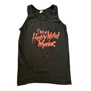 EXCITER heavy metal maniac black tank top Carolina switchblade festival shirt S